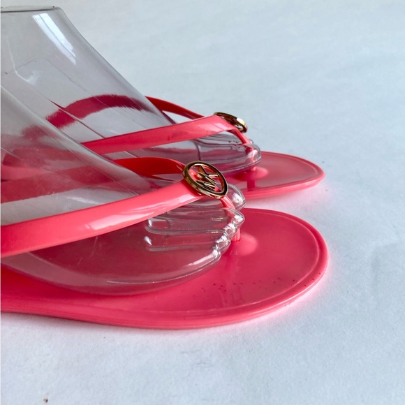Michael Kors Ultra Pink Jelly Flip Flops size 10.5 - Picture 8 of 14
